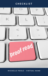 Proof Reading Checklist Cover Proofreading Checklist